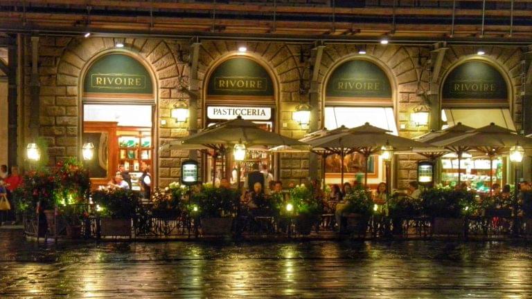 Patrons dining at Florence Rivoire restaurant