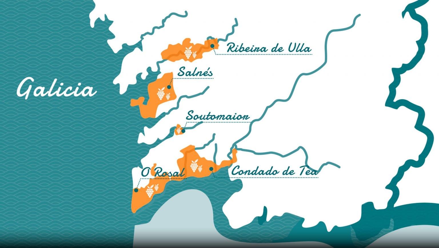 Map of Rias Baixas