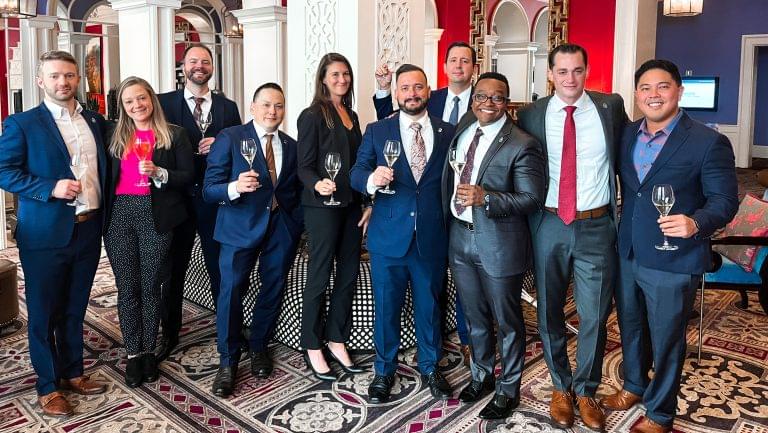 From left to right: Erik Elliott, Maddy Jimerso, Tyler Alden, Martin Beally, Julie Dalton, Pablo Braida, Scott Turnbull, Christopher Gaither, Alexander Powell, Christopher Ramelb. Photo courtesy of Magrino.